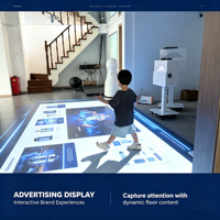 Projecteur de logiciel interactif pc et pc, publicité de sol, projection murale, meilleur fournisseur