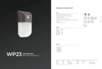   Applique murale LED certifiée DLC avec télécommande, indice de protection IP65, idéale pour les éclairages de jardin et les appliques murales
