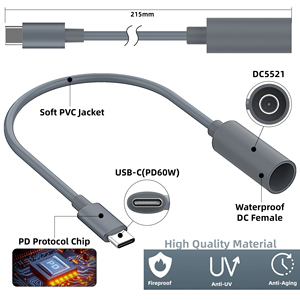 Adaptador de Corriente Impermeable de 20CM Tipo C a DC Hembra para Starlink Mini, Adaptador de Cable Original para Starlink Mini - Product Image 3