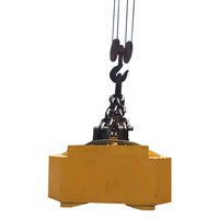 HENGTAI Nouveau Aimant Électromagnétique Rectangulaire de Levage 5 Tonnes DC220V Haute Température pour Plaques d'Acier et Déchets, Monté sur Grue, Garantie 1 An