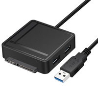 Cable de Conversión USB3.0 a SATA Easy Drive, Hub USB3.0/Tarjeta SD/TF de Triple Uso con Núcleo de Cobre y Aislamiento de PVC