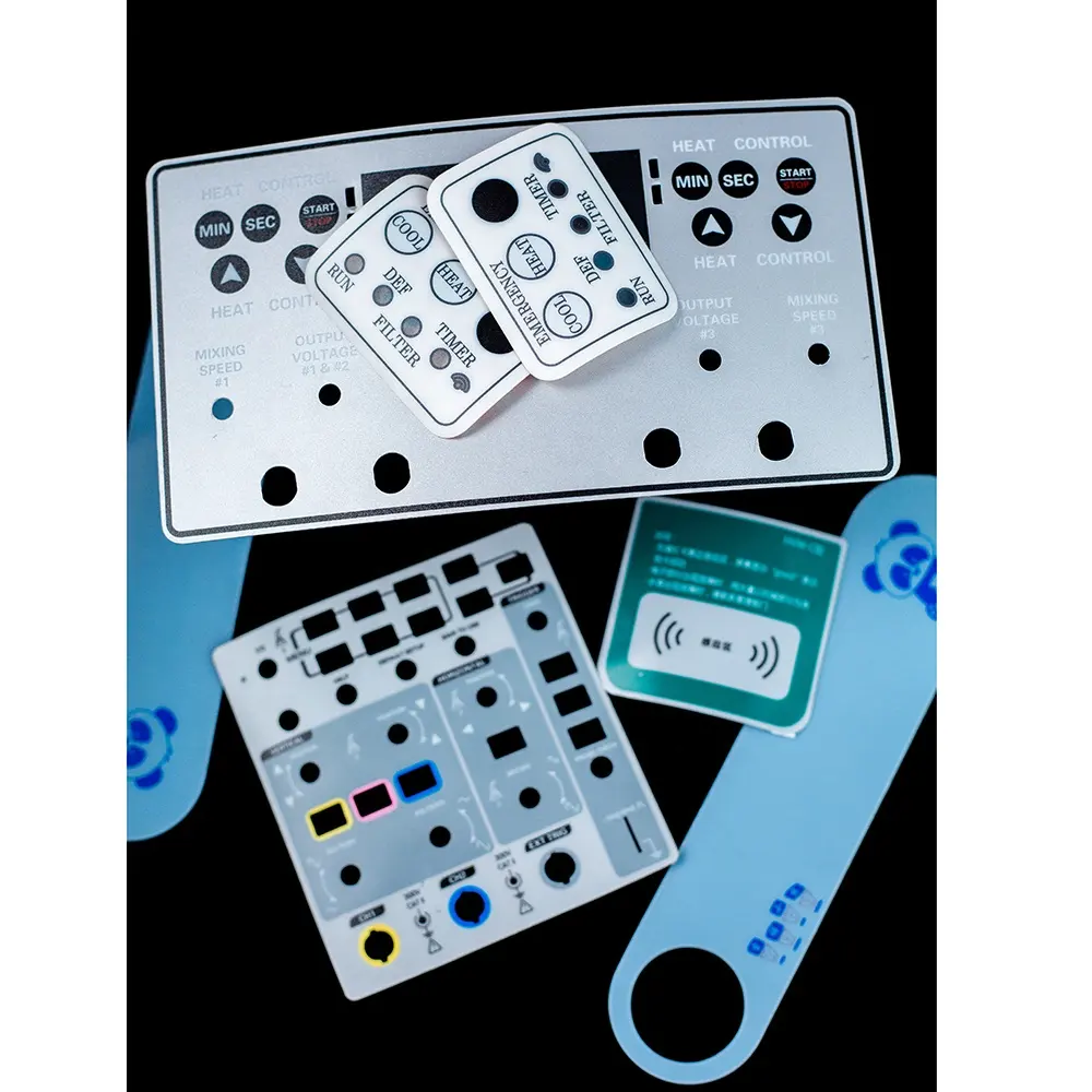 Individueller selbstklebender Polycarbonat-PC-Panel-Etiketten-Aufkleber Lattenplatte Überzug grafische Aufkleber für elektronische Steuerungsausstattung