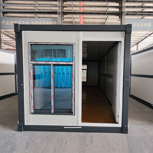 Maison en conteneur pliable préfabriquée de 20 pieds-Petite maison modulaire amovible portable avec bâtiment de bureaux et applications extérieures - Product Image 1