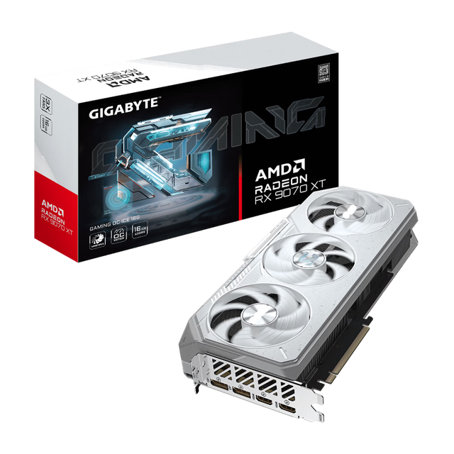 Brand New Gigabyte White Eagle RX 9070 XT 16GB Graphics Card  Ideal for Streaming, Video Editing, and Gaming