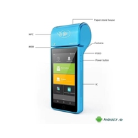 Terminal de point de vente portable Android 5 pouces avec lecteur de codes-barres 1D/2D 58 mm, Bluetooth, USB, Wi-Fi (Chine)