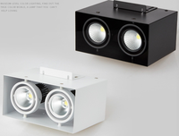 Spot LED rectangulaire encastrable en aluminium pour faux plafond, 10W, sans cadre, orientable