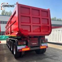 Semi-remorque benne arrière hydraulique Hyva de 60 tonnes pour le transport de charbon en vrac et de matériaux de construction dans les mines africaines