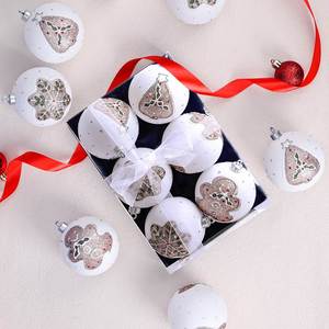 Handmade Festival <b>Decorations</b> Hand-Painted <b>Gingerbread</b> <b>Man</b> Snowflake Christmas Balls Plastic Full Color Hanging Tree - Product Image 2