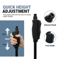 Soporte de Micrófono Profesional con Trípode Recto y Ajuste Rápido de Altura Accuracy Pro Audio MS143 para Aplicaciones Móviles