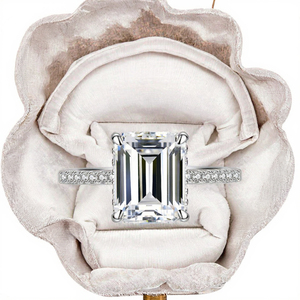 1.0CT Mossanite Women's Wedding Jewelry S925 Sterling Silver Engagement Ring Passes Diamond <b>Tester</b> VVS GRA Moissanite Gift - Product Image 3