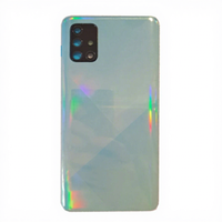 Pour Samsung Galaxy A71 A715F, coque arrière en verre, couvercle de batterie, boîtier de porte arrière, remplacement de la coque avec/sans objectif d'appareil photo