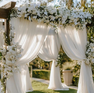 <span class=keywords><strong>ม่าน</strong></span>โปร่งแสงแบบยุโรปสำหรับตกแต่ง<span class=keywords><strong>ฉาก</strong></span>งานแต่งงาน ปรับแต่งได้ ใช้ตกแต่งหลังเก้าอี้ ตกแต่งเพดานงานปาร์ตี้ - Product Image 5