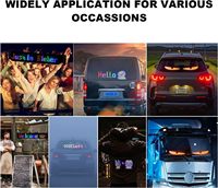 LELANPU Panneau d'affichage LED pour fenêtre de voiture Truck Eyes Panneau matriciel LED programmable avec télécommande Car Devil Eyes Panel
