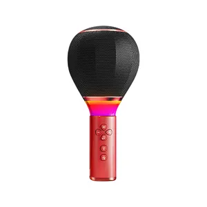 Mikrofon menyanyi mainan anak, mikrofon Bluetooth tanpa kabel Karaoke Youtube