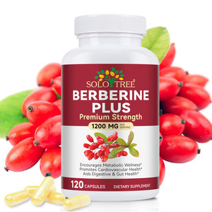 SOLOTREE Marque Privée Berberine Plus 120 Capsules 1200mg HCl avec Gelée Royale Antioxydant Soutien Métabolique Digestif Végétalien - Product Image 1