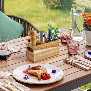 Boîte de rangement de bureau rectangulaire <span class=keywords><strong>en</strong></span> bois 2025, simplicité moderne, portable, pour articles divers, vaisselle de cuisine, dossiers - Product Image 1