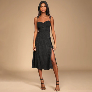 Casual Summer Backless Women's <strong>Dress</strong> Sexy Strap Sling Slit Floral Midi <strong>Dress</strong> - Product Image 4