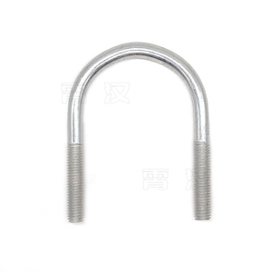 Boulons en U en acier inoxydable de marque WISINE, norme DIN, avec rondelles et écrous, finition brute, tailles M3-M530, grade 4.8-12.9, longueur 12mm - Product Image 2