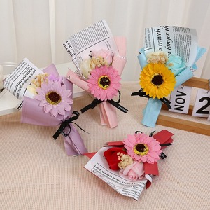 Regalo de Graduación, Jabón de Girasol, Flor Creativa, Flor Eterna, Ramo de Rosas, Espuma Resistente a los Rayos UV, Ecológico - Product Image 1