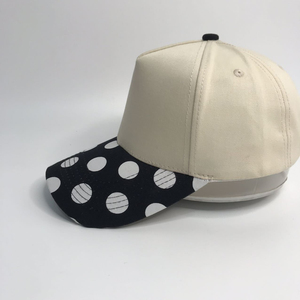 Casquette de baseball colorée à motifs variés en coton, avec patchwork uni sur le devant et imprimé sur la visière, pour femme, style streetwear - Product Image 4