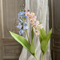 Blaue künstliche Maiglöckchen-Tischplatte Blumen arrangement Schneller Versand für Muttertag Weihnachten Neujahr Dekorationen