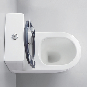 Inodoro WC ADA para discapacitados, sanitario, con capacidad para personas con movilidad reducida, tipo Tornado sin borde, con certificación CE, para baño independiente, <span class=keywords><strong>de</strong></span> acoplamiento compacto. - Product Image 3