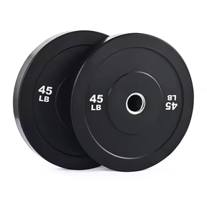 High Quality Gym <strong>Training</strong> Weightlifting Black Rubber Barbell Bumper Weight <strong>Plates</strong> - Product Image 1