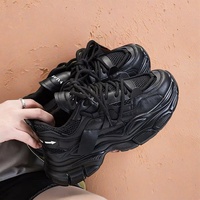 Baskets plates respirantes en maille à lacets pour femmes, style sport décontracté, Zapatillas épaisses