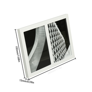 Fsc & BSCI 4x6 đôi hình ảnh khung dọc bản lề khung ảnh 2 mở gấp Khung gia đình cắt dán, với kính thật - Product Image 6