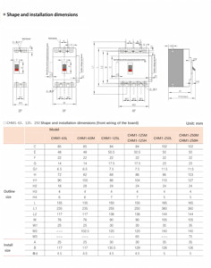 Interruptor Automático de Caja Moldeada CNXE CHM1-125L/3300 3P/4P MCCB 125A con Certificación CE, Protección Contra Cortocircuitos de 25kA, 400V Comercial - Product Image 4