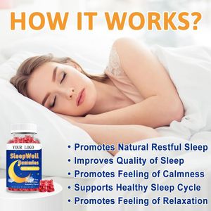 Oem gói ngủ cũng Gummies cho giấc ngủ phục hồi Raspberry hương vị đường miễn phí Melatonin gummies bổ sung sức khỏe Vegan - Product Image 4