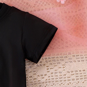 Conjunto de Ropa para Niñas de 0 a 3 Años, Camiseta de Algodón con Lazo, Culottes de Mezclilla con Abertura, 2 Piezas, Ropa para Niños, Conjuntos de Ropa para Bebés - Product Image 5