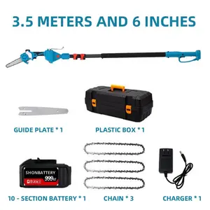 Sega Elettrica Industriale per Potatura Rami Alti con Batteria al Litio Ricaricabile, Forbici a Catena OEM con Garanzia di 1 Anno - Product Image 2