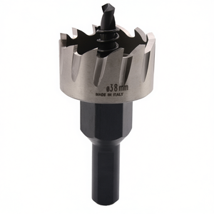 Scie cloche HSS 38 mm fabriquée en Italie pour le perçage du bois et du métal - Product Image 2