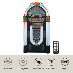 LED Đầy Màu Sắc Nhấp Nháy Ánh Sáng Vinyl Ghi Lp Turntable <span class=keywords><strong>Player</strong></span> FM Radio CD <span class=keywords><strong>Player</strong></span> Bt Loa Jukebox Machineretro Jukebox - Product Image 2