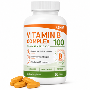 Tabletas de <span class=keywords><strong>Complejo</strong></span> Vitamínico <span class=keywords><strong>B</strong></span> de Liberación Sostenida, Suplemento Nutricional Diario con Vitaminas <span class=keywords><strong>B</strong></span> Esenciales <span class=keywords><strong>para</strong></span> Venta al Por Mayor de Marca Privada - Product Image 1