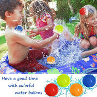 Boules d'eau en silicone à remplissage rapide et compressibles pour les combats d'eau des enfants – Idéales pour l'été !
