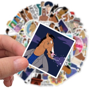 50 Pezzi Adesivi PVC BoJack Horseman, Cartone Animato Americano, Graffiti Cavallo, per Bambini, Bottiglie, Skateboard, Valigie, Laptop, Anime - Product Image 3