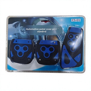 Kit Modifikasi Pedal Mobil Universal Grosir, Pedal Kopling Akselerator, Plastik ABS Permukaan Karet Anti-Selip, Pedal Rem CS-01 China - Product Image 3