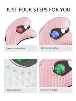 En gros led rouge bleu lumière mini vibration visage corps massage microcourant électrique gua sha masseur