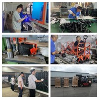 Chariot pliant à 2 niveaux Chariot utilitaire robuste Pêche Plage Shopping Stockage Utilisation extérieure Personnalisable OEM Fermé