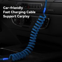 2024 Bio nouveau câble enroulé Usb en spirale flexible rétractable de type C 100w rallonge de charge Super rapide chargeur de synchronisation de données