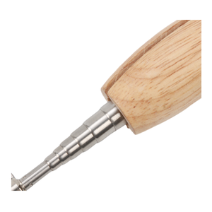 Tenedor retráctil para barbacoa con mango de madera, pincho portátil para carne de acero inoxidable para barbacoa, tenedor para barbacoa - Product Image 4