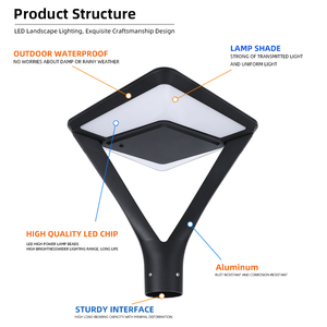 New Design Premium Quality Aluminum Home Garden Courtyard Lighting Solar LED Street Light Outdoor Waterproof IP65 GT-TYD3015 Gar - Product Image 1