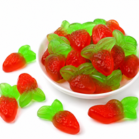 Bonbons Gélifiés à la Fraise Personnalisés OEM ODM Marque Privée Halal en Gros Saveurs Assorties Sucrées et Acidulées Fruitées Producteur TIK TOK