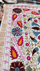 Embroidered Suzani Throw Suzani <b>Bedding</b> Queen Pink <b>Red</b> Suzani Very Large Suzani Blue Suzanis India Suzani Tashkent Suzani - Product Image 3