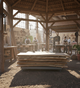 Table de salle à manger en bois de Suar sélectionné à la main, bord naturel, courbes naturelles, texture riche, aspect haut de gamme, style moderne rustique, meubles pour la maison, hôtel - Product Image 6
