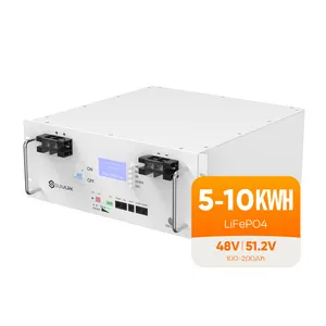 Sunark paket baterai Ion Lithium yang kuat 48V 51.2V 100Ah 200ah 5kWh 10kWh rak isi ulang dudukan baterai Lifepo4 pemasok baterai