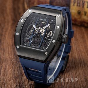 Montres-bracelets en acier inoxydable doré de luxe de haute qualité personnalisées, montres squelette automatiques mécaniques complètes pour hommes - Product Image 2