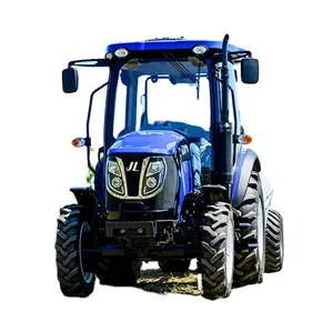 Factory supply Low price hot selling 60HP 70HP 75HP 80HP 4WD tractor equipped with luxury cab and rice field tires